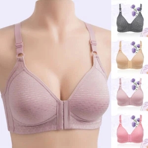 Women Yoga Padded Bra Front Buckle Sports Support Wireless Push Up GYM Vest/Tops - Picture 1 of 26