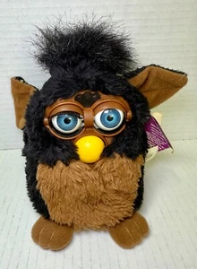 1999 Black & Brown Furby Tiger Elektronik ungetestet 6" Spielzeug mit Etikett Modell 70-800 - Bild 1 von 10
