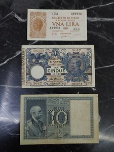 Italy 1 lira+5lire+10lire - Picture 1 of 4