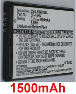 Batterie 1500mAh type BF-45FN SBP0103169 Pour LG KW730 - Photo 1/1