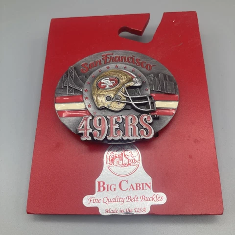 Vintage San Francisco 49ers Belt Buckle Big Cabin Made In The USA Cover