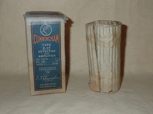 1923 Cunningham GE C12 Vacuum Tube Box, Box Only, Original Tube Sleeve - Bild 1 von 10