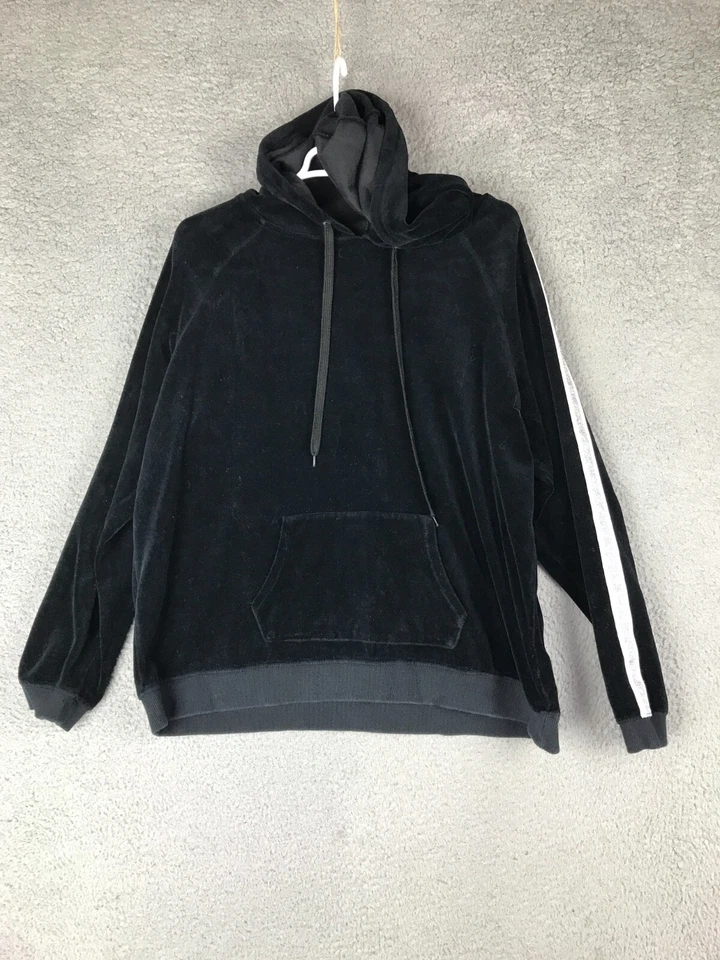 Jessica Simpson The Warmup Mujer Manga Larga Cordón Polar Negro Sudadera con Capucha XL Foto 1 de 4