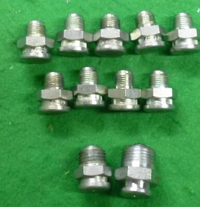 LOT 11 NEW ALEMITE (USA) BUTTON HEAD GREASE FITTINGS ZERKS 1/8 2/8 3/8 NPT - Picture 1 of 2