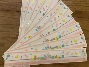 Mrs. Grossman's Lot 12 Design Lines Stickers Baby Girl Vintage - Picture 1 of 4