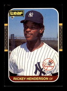 1987 Leaf Inc.  #191 Rickey Henderson New York Yankees HOF
