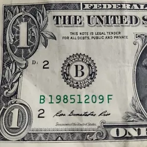 2009 $1 Birthday/Anniversary 🎂 Dec 09 1985 B19851209F - Picture 1 of 4