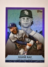 2022 Series 2 Fresh Faces Purple Foil #FF-5 Shane Baz /25 - Tampa Bay Rays