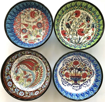 4 cuencos Nimet porcelana turca 6,25” 15 cm pintados a mano tradicionales Foto 1 de 4