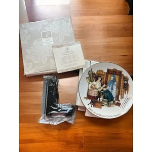 Vintage Avon 2003 Rose Circle Award Porcelain Plate New in Box - Picture 1 of 4