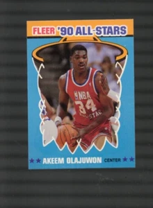 1990-91 Fleer Basketball All Stars Sticker #3 Hakeem Akeem Olajuwon Rockets - Picture 1 of 1