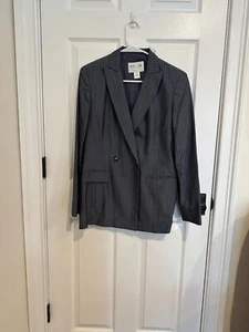Oscar de la Renta pinstripe Suit Jacket Blazer Women's SIZE 12 - Picture 1 of 4