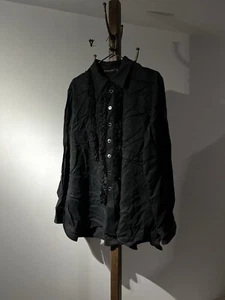 ILNya Nieternite Nifutur Ruffled Poet Shirt Like Yohji Yamamoto Alice Auaa - Picture 1 of 6