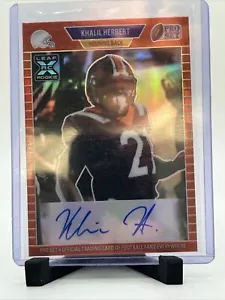 2021 LEAF METAL PRO SET - KHALIL HERBERT - ROOKIE AUTO - /15 - ORANGE PARALLEL - Picture 1 of 2