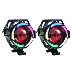 Multipurpose Fog Lights with Angel Eyes for Motorcycles and Other Vehicles - Picture 1 of 11