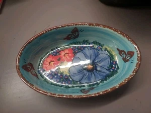 UNIKAT handbemalte kleine ovale Schale 6,5 x 4 Zoll - Bild 1 von 11