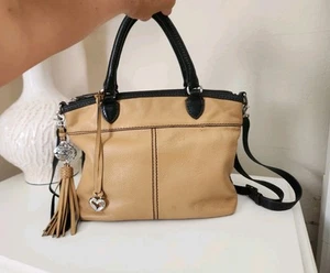 Brighton Women's Brown/Black Leather Purse Shoulder bag - Picture 1 of 13