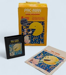 Atari 2600 Pac-Man Game Cartridge mit Box & Handbuch - Bild 1 von 8