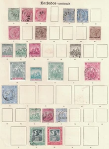 BARBADOS COLLECTION ON IMPERIAL LEAVES, MINT & USED (60) ALL SHOWN. - Picture 1 of 4