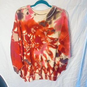 Suéter de Algodón Natural Life Taylor De Gran Tamaño Puesta de Sol Tie-Dye Talla S/M - Imagen 1 de 6