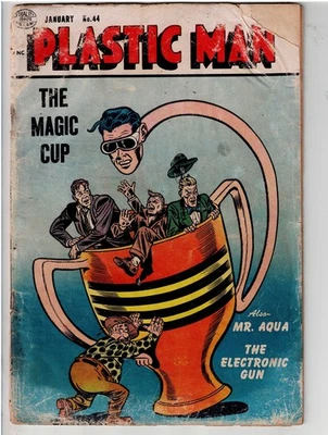 PLASTIC MAN #44 (1954) LOW GRADE COVER DETACHED GOLDEN AGE - Image 1 of 2