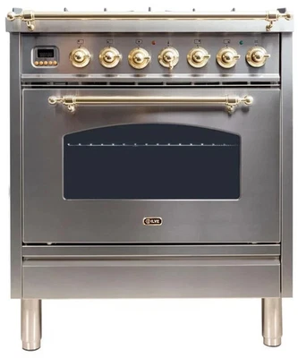 ILVE UPN76DMPI 30-In Nostalgie - Dual Fuel Range with 5 Sealed Burners - Image 1 of 4