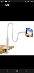 Versatile Adjustable Gooseneck Tablet and Phone Holder with Stable Clip Mount - Photo 1 sur 4