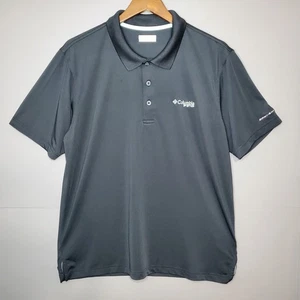 Columbia Professional Fishing Gear 3 Button Black Polo Size Medium Logo - Picture 1 of 5
