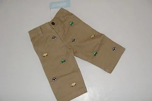 Gymboree Brand New Baby Boys Auto Baby Cars Bus Pants Tan Size 6-12 Months NEW  - Picture 1 of 4