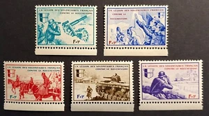 France WWII Stamps Legion Volunteers Anti Bolshevism set of 5 cinderellas UN (G) - Picture 1 of 2
