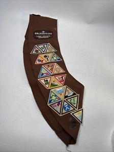 Girl Scouts Brownies Sash Lone Troops Overseas 1990's - Picture 1 of 6