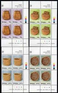 NAMIBIA  MNH 1997 SG733-36 Basket Work , Blocks of 4 - Picture 1 of 1