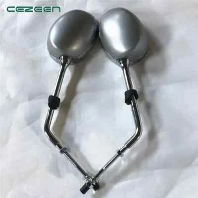 2 peças para motocicleta Peugeot Django espelho retrovisor preto cinza cromado - Imagem 1 de 4