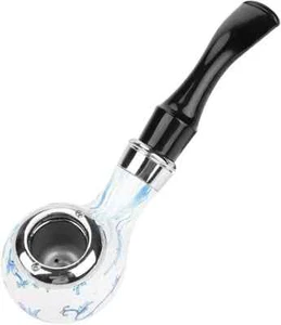 Tobacco Pipe, Blue and White Smoking Pipe, Classic Retro Sailor Pipe - Picture 1 of 7