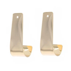 Yellow Gold J-Hook Earring Enhancers - 14k Stud Jackets - Picture 1 of 7