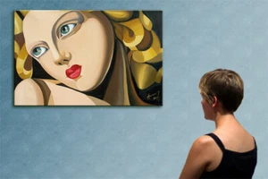 31" - REMEMBER LEMPICKA - original painting oil on canvas by ANNA !!! - Picture 1 of 5