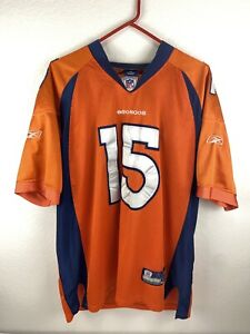 NFL Jersey Denver Broncos STITCHED TIM TEBOW 15 Size 52 Reebok Orange **READ**