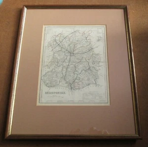 Joshua Archer: Shropshire Original Hand Coloured Map Dugdale Delineated 1845 F&G - Picture 1 of 10