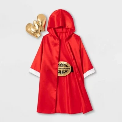 Adulto OS Luchador Campeón Mundial Boxeador Halloween Disfraz Bata Guantes Cinturón #4200 Foto 1 de 4