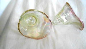 Vintage Iridescent Glass Peg Candle Holder Set of 2? - Picture 1 of 5