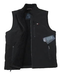 Tommy Hilfiger Men's Black Sherpa Fleece Lined Full Zip Vest $175 - Picture 1 of 6