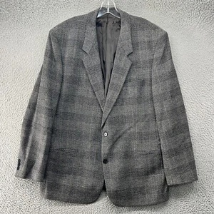 Hugo Boss Blazer Mens 44R Grey 2 Button Wool Sport Coat Casual Suit Jacket - Picture 1 of 13