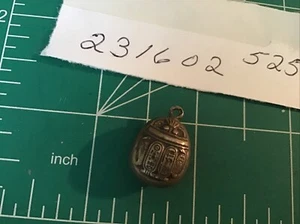 VTG Sterling Silver Charm Dainty 925 Scarab Egyptian Pendant Retro 1980s Dangle - Picture 1 of 8