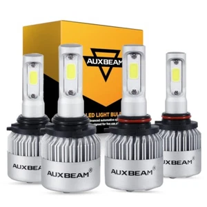AUXBEAM 9005 9006 LED Combo Headlight Kit Bulbs 6000K White Bright High Low Beam - Picture 1 of 12