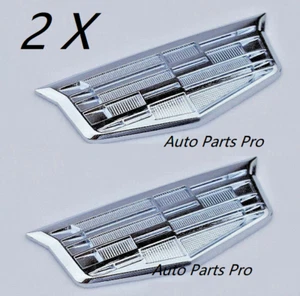2 X  Cadillac Emblem Car Badge Decal Sticker CTS SRX STS ATS XLR SLS CT6   PAIR - Picture 1 of 1
