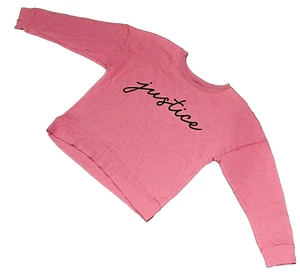 Justice rosa Sweatshirt leicht Langarm Damen Junior Gr. XL 16-18 - Bild 1 von 7
