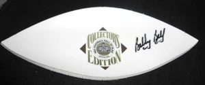 White Panel ONLY Hall of Fame Football Signed Bobby Bell Auto Autograph Chiefs - Picture 1 of 2