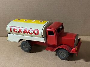 Vintage Texaco Tin Friction Tanker Truck S-1149 6.5" Long Made Japan Nice Shape