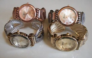 Women number dial silver, gold & rose gold finish bangle fashion dressy watch - Picture 1 of 17