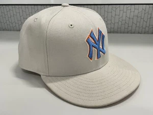 New York Yankees New Era Fitted Hat 7 3/8 59Fifty Orange UV - Picture 1 of 5